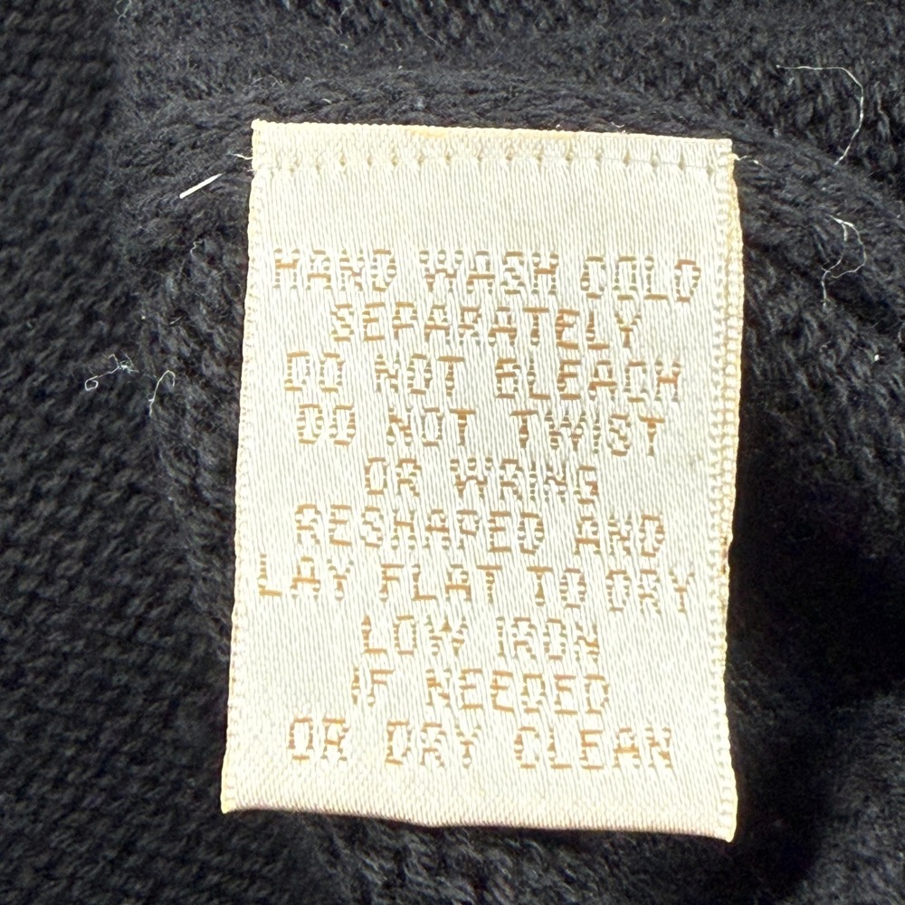 Baxter & Wells Womens Sweater Vest XL Black Snowflake Holiday Cotton Flax Blend - Picture 6 of 11